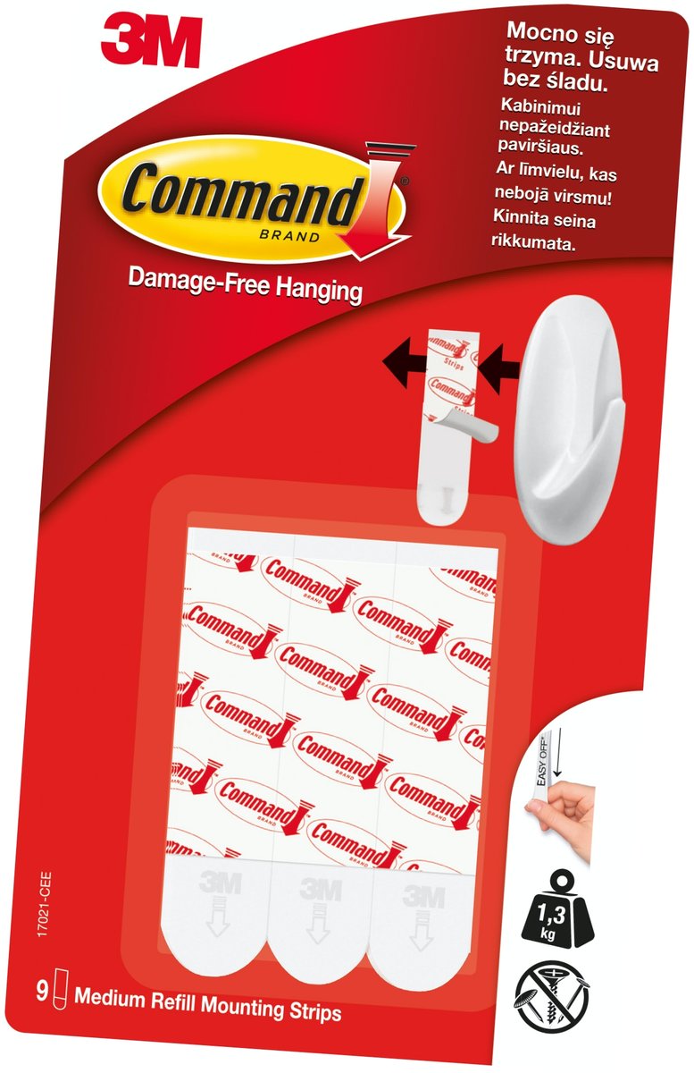 Command Paski wymienne Command białe 9 szt. 7100099314