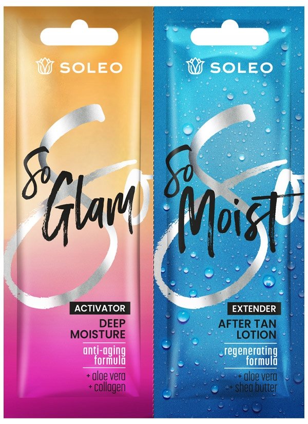 Soleo  So Glam 15ml + So Moist do solarium Saszetka 1 x 15ml + 1 x 15ml