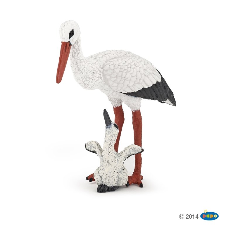 Papo Bocian papo 50159 z storchjunges, do gry