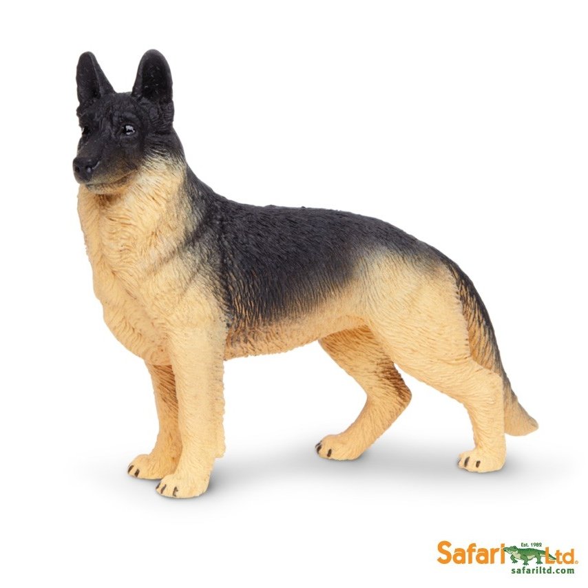 Safari Ltd 251729 Owczarek niemiecki w postawie 9x7,5cm