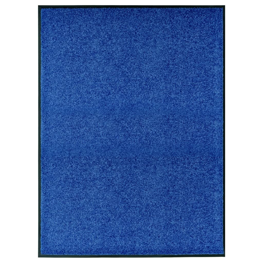 vidaXL Wycieraczka z możliwością prania, niebieska, 90 x 120 cm