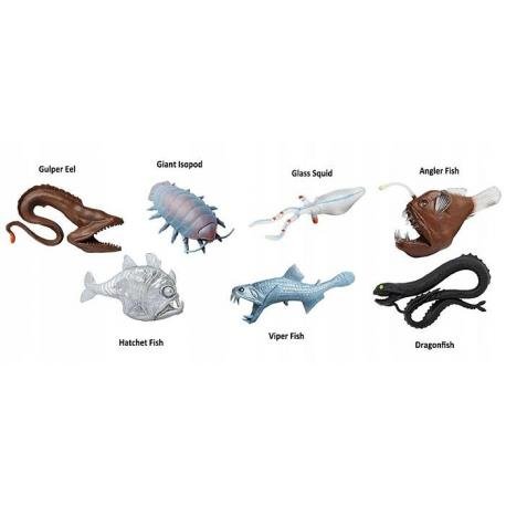 Safari Ltd, zestaw figurek Montessori stwory głębinowe