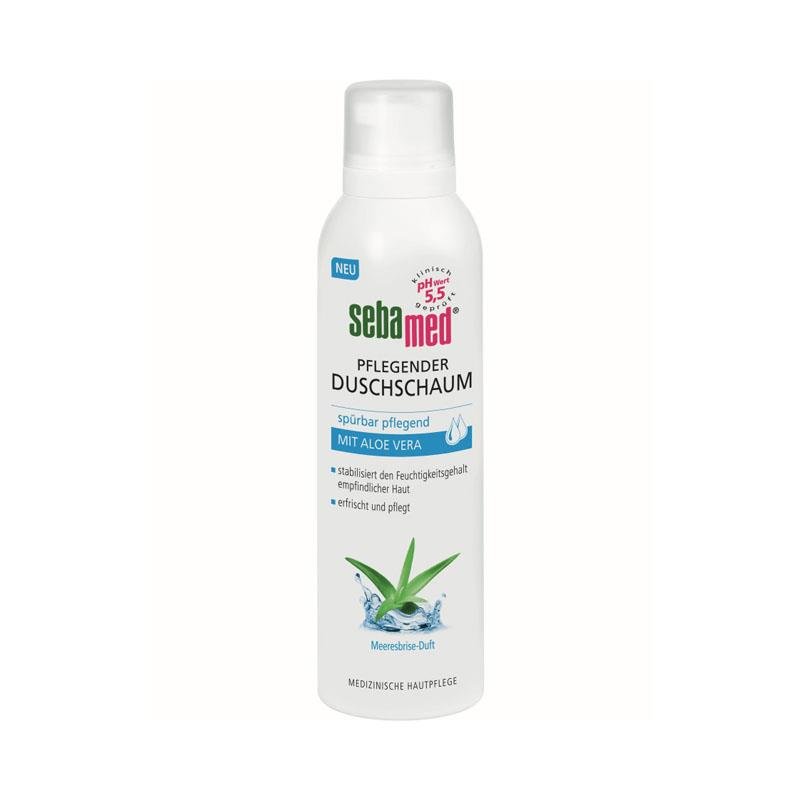 Sebamed pianka pod prysznic z aloesem, bogata formuła pielęgnacyjna z ponad 20% zawartością olejku pielęgnuje skórę, 200 ml