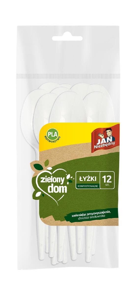 Jan Niezbędny Łyżki kompostowalne Zielony Dom 12szt