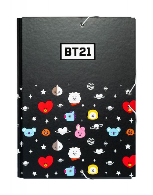 Line Friends Line Friends Line Friends BT21 Folder teczka z gumką CSG0077