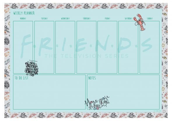 Przyjaciele Friends - planer tygodniowy 21x29,7 cm
