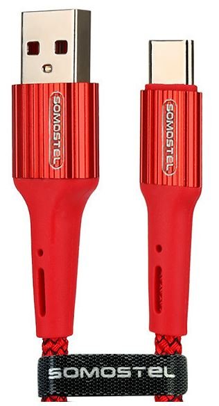 SOMOSTEL Somostel USB-C 1.0m czerwony 025697