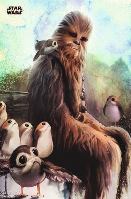 Star Wars The Last Jedi Chewbacca & Porg - plakat 55,5x86,5 NW0290