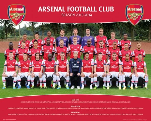 GBeye Arsenal zdjęcie drużynowe 13/14 - Plakat MP1597