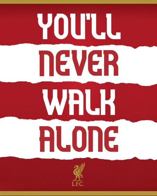 Liverpool FC You'll Never Walk Alone - plakat 40x50 cm