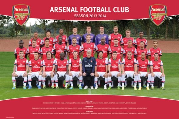 Arsenal F.C. (Zdjęcie drużynowe 13/14) - plakat 91,5x61 cm
