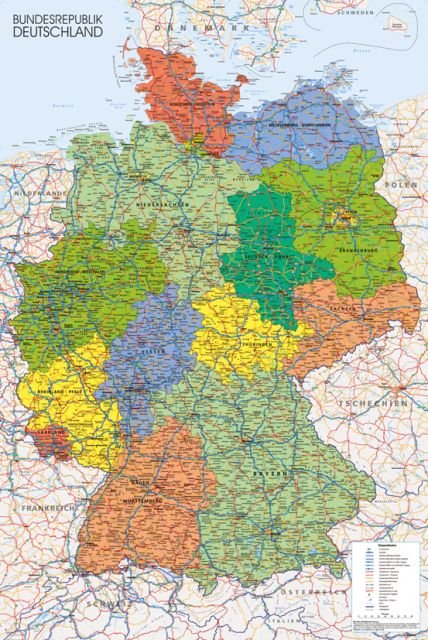 GBeye Mapa Niemiec 2013 - plakat GN0750