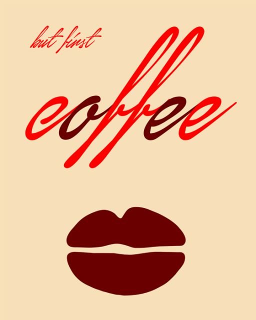 Plakat NICE WALL But first coffee, 40x50 cm
