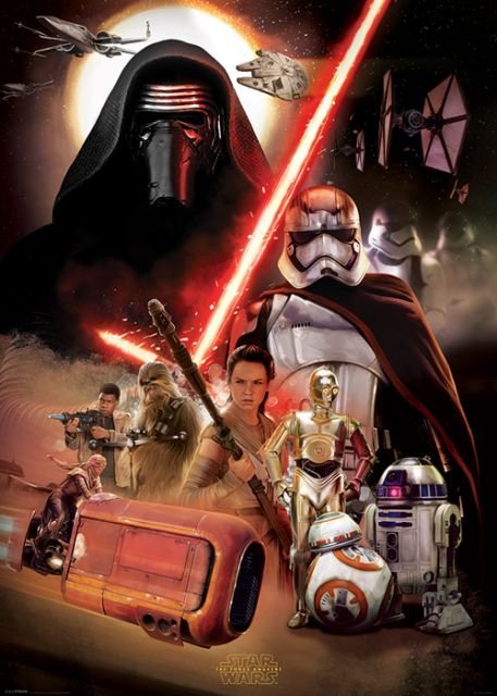 Pyramid Posters Star Wars The Force Awakens Obsada - plakat GPP51067