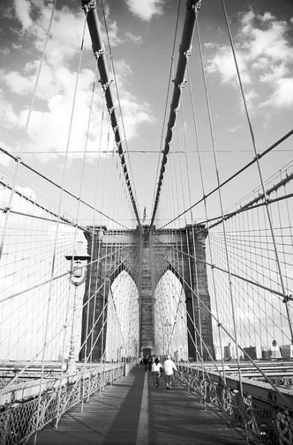 Zdjęcia - Tapeta York Brooklyn Bridge, New  - fototapeta 