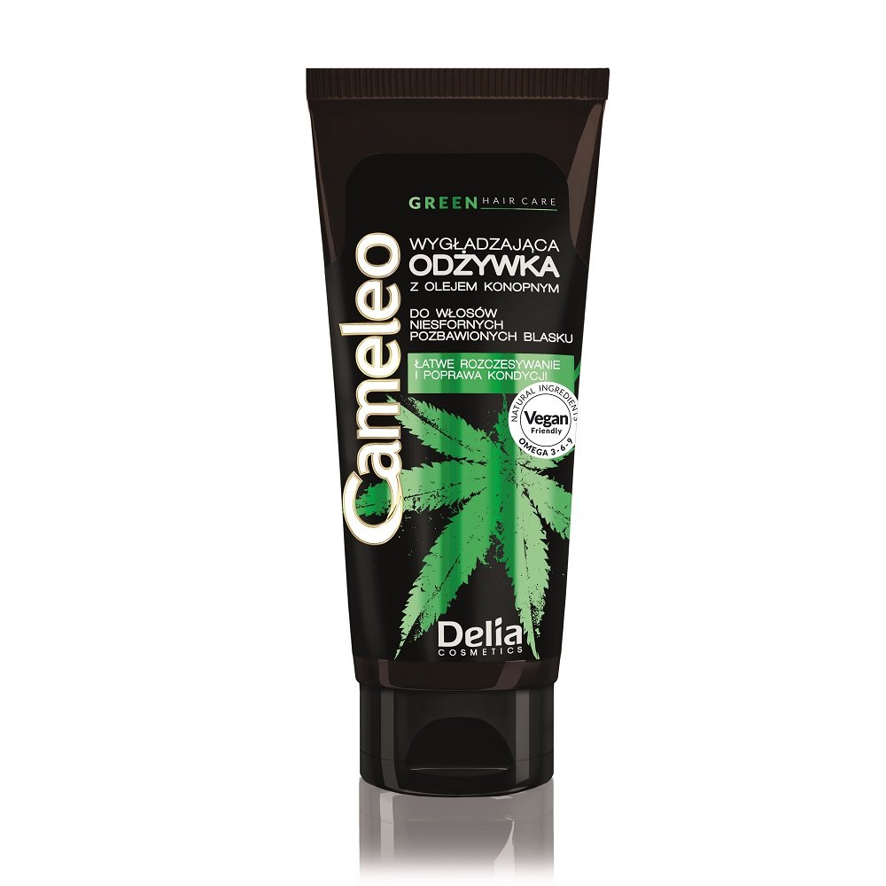 Delia Cameleo Green Hair Care Wygładzająca Odżywka Z Olejem Konopnym Do Włosów Niesfornych, Pozbawionych Blasku 200ml