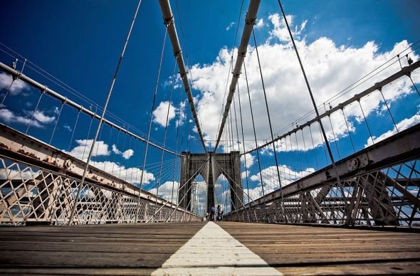 Фото - Шпалери Bridge Brooklyn  - fototapeta 