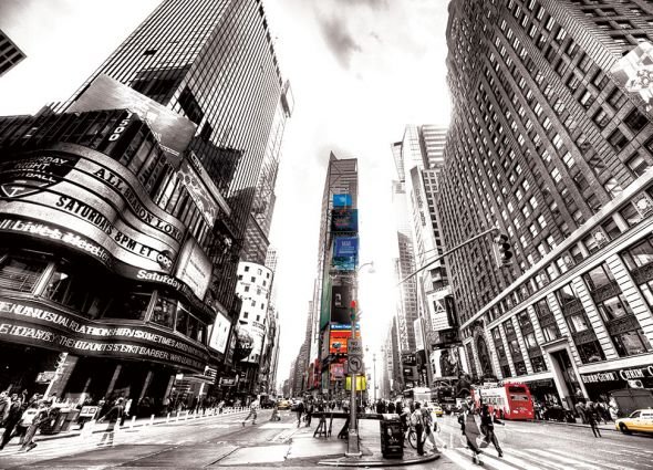 Nice Wall Times Square Vintage (New York) - fototapeta FM0703
