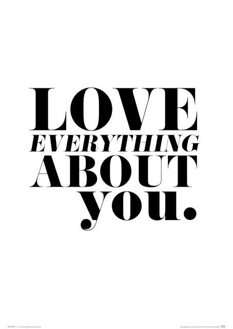 Nice wall Love everything about you - plakat PAA3307
