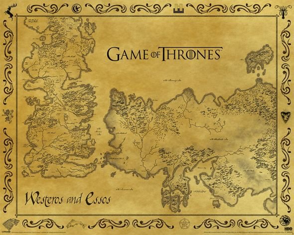 Pyramid Posters Game Of Thrones Antique Map - plakat z serialu MPP50754