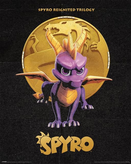 Spyro Golden Dragon - plakat 40x50 cm