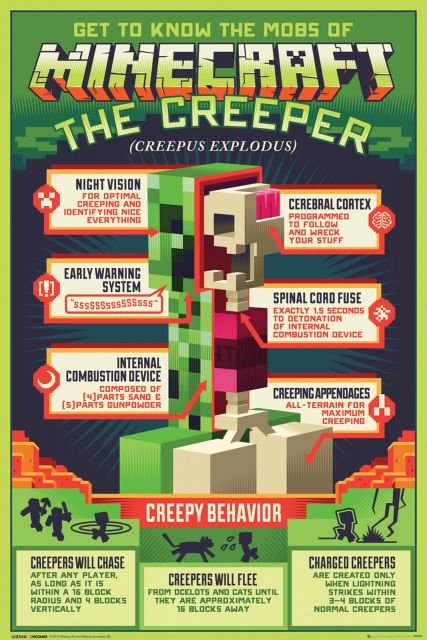 Minecraft Creeper - plakat z gry 61x91,5 cm