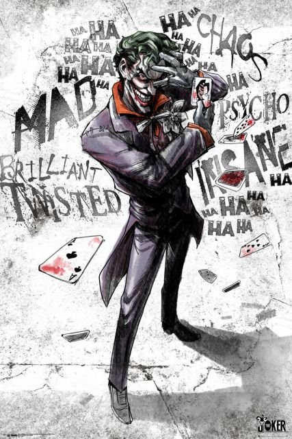 DC Comics Joker Type - plakat 61x91,5 cm
