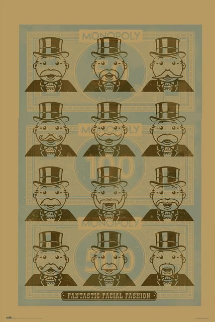 Monopoly Facial Fashion - plakat 61x91,5 cm