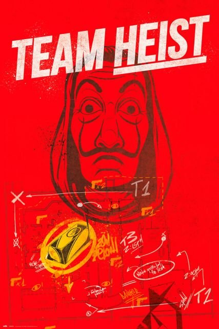 Dom z Papieru Money Heist - plakat 61x91,5 cm