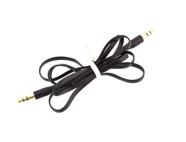 APTEL Kabel płaski JACK 3,5mm 1M black AK292A