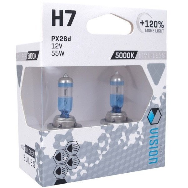 Vision H7 12V 55W Limitless White series 5000K +120% 2 szt T32-3461