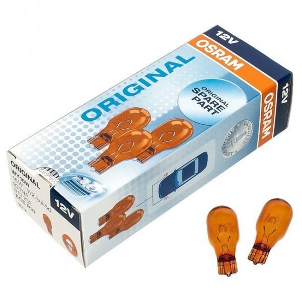 Osram Żarówka Osram 12V 16W T15 WY16W W2.1x9.5d pomarańczowa 1 szt B34-3066