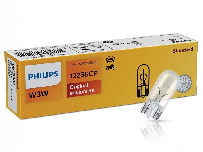 Philips Żarówka 12V 3W W2,1x9,5d