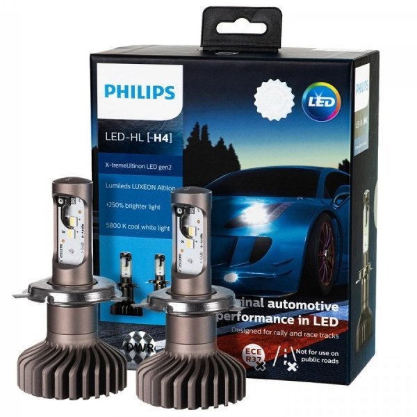 Philips X-tremeUltinon LED gen2 H4 CANbus +250% jaśniejsze światło barwa 5800K) K41-1676