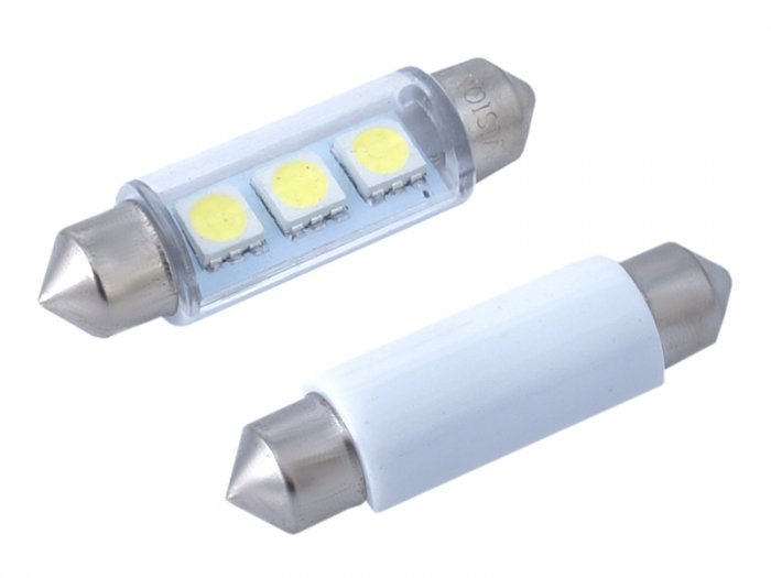Vision Żarówka VISION Festoon SV8.5 C5W C10W 41mm 24V 3x 5050 SMD LED biała 2 szt WE13-9856