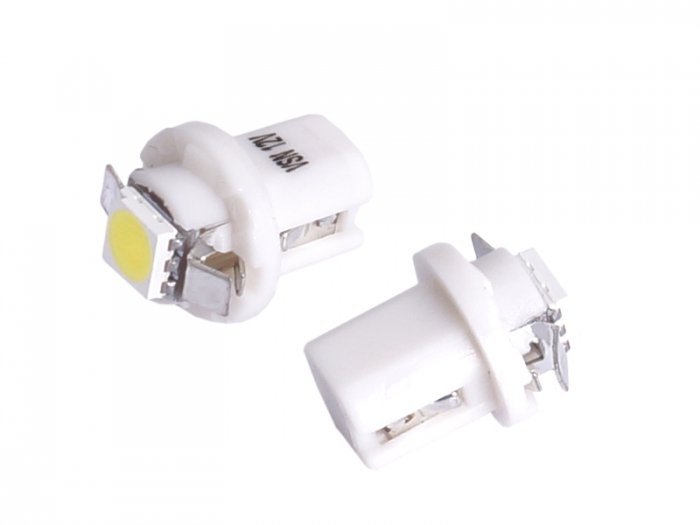 Vision Żarówka VISION T5 BAX B8.5d 12V 1x 5050 SMD LED biała 2 szt WE24-9862