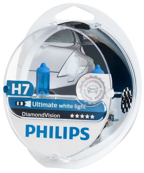 Philips Diamond Vision - żarówki do reflektorów samochodowych 5000K, H7 (2 sztuki w opakowaniu) 12972DVS2