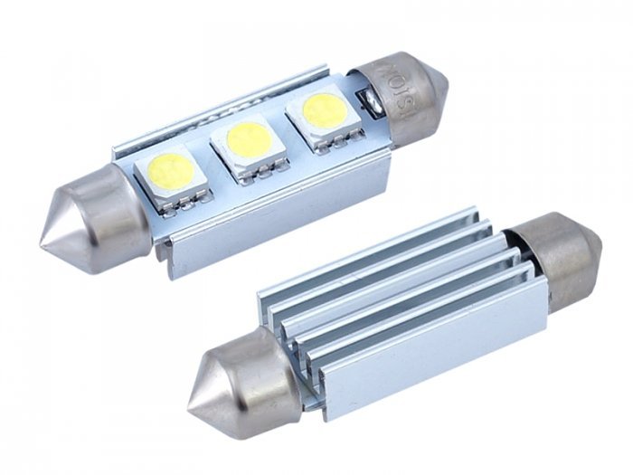 Żarówka samochodowa LED VISION C5W C10W SV8.5 41mm 12V 3x 5050 SMD LED, CANBUS, biała, 2 szt.