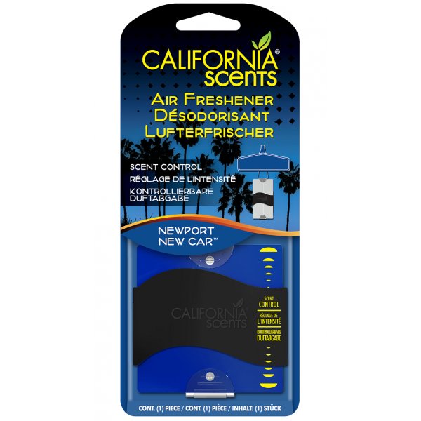 CALIFORNIA SCENTS California Car Scents E301639700 odświeżacz powietrza Newport New Car Slider niebieski, 1 sztuka E301639700