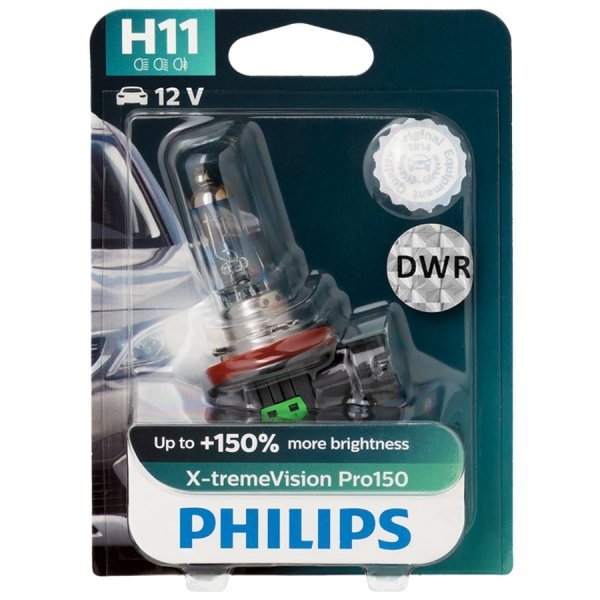 Żarówka halogenowa PHILIPS X-tremeVision Pro150 H11 12V 55W, 1 szt.