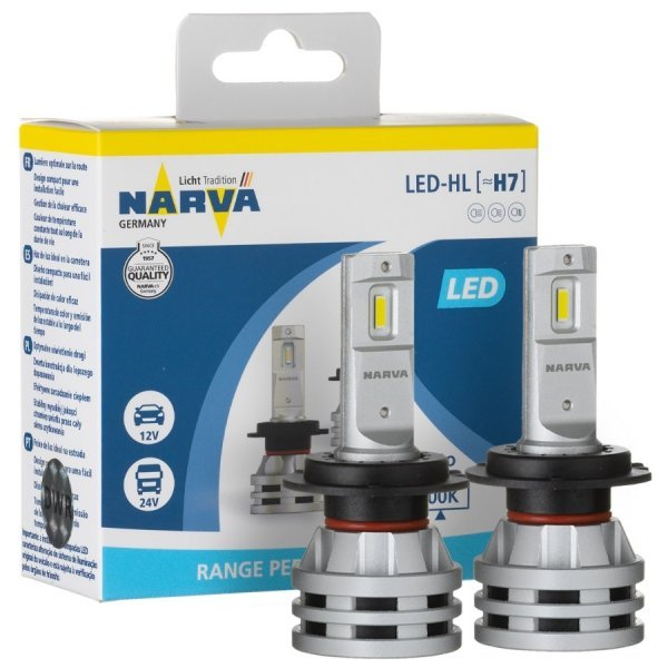 Żarówki samochodowe LED NARVA Range Performance H7 12/24V 24W (temperatura barwowa 6500K)