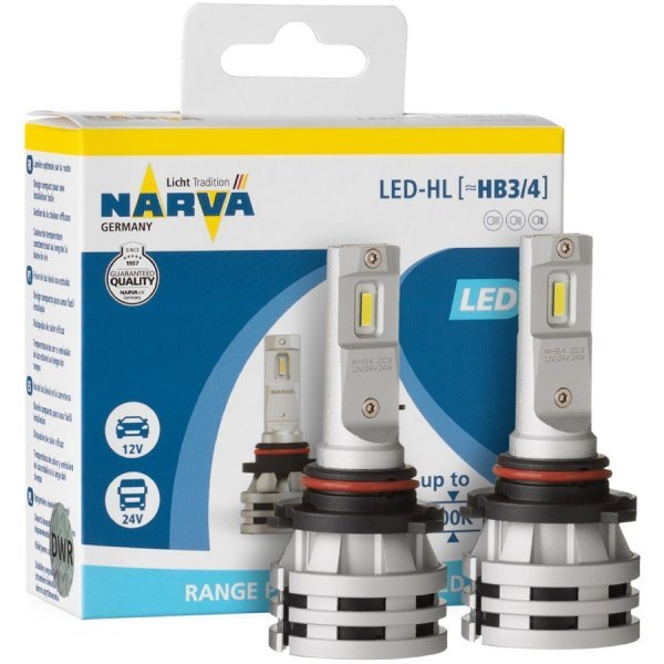 Żarówki samochodowe LED NARVA Range Performance HB3 / HB4 12/24V 24W (temperatura barwowa 6500K)
