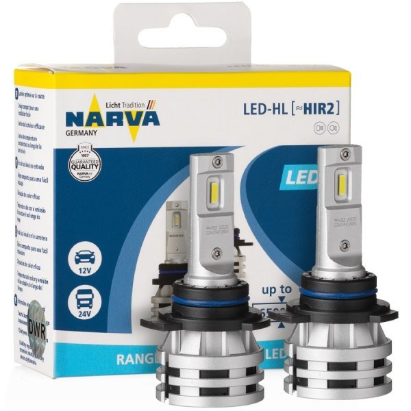 Żarówki samochodowe LED NARVA Range Performance HIR2 12/24V 24W (temperatura barwowa 6500K)