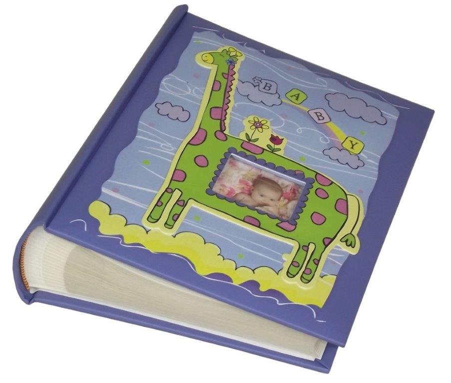 Album dziecięcy, szyty LOTMAR Żyrafa na 300 zdjęć 10x15 cm, z opisem