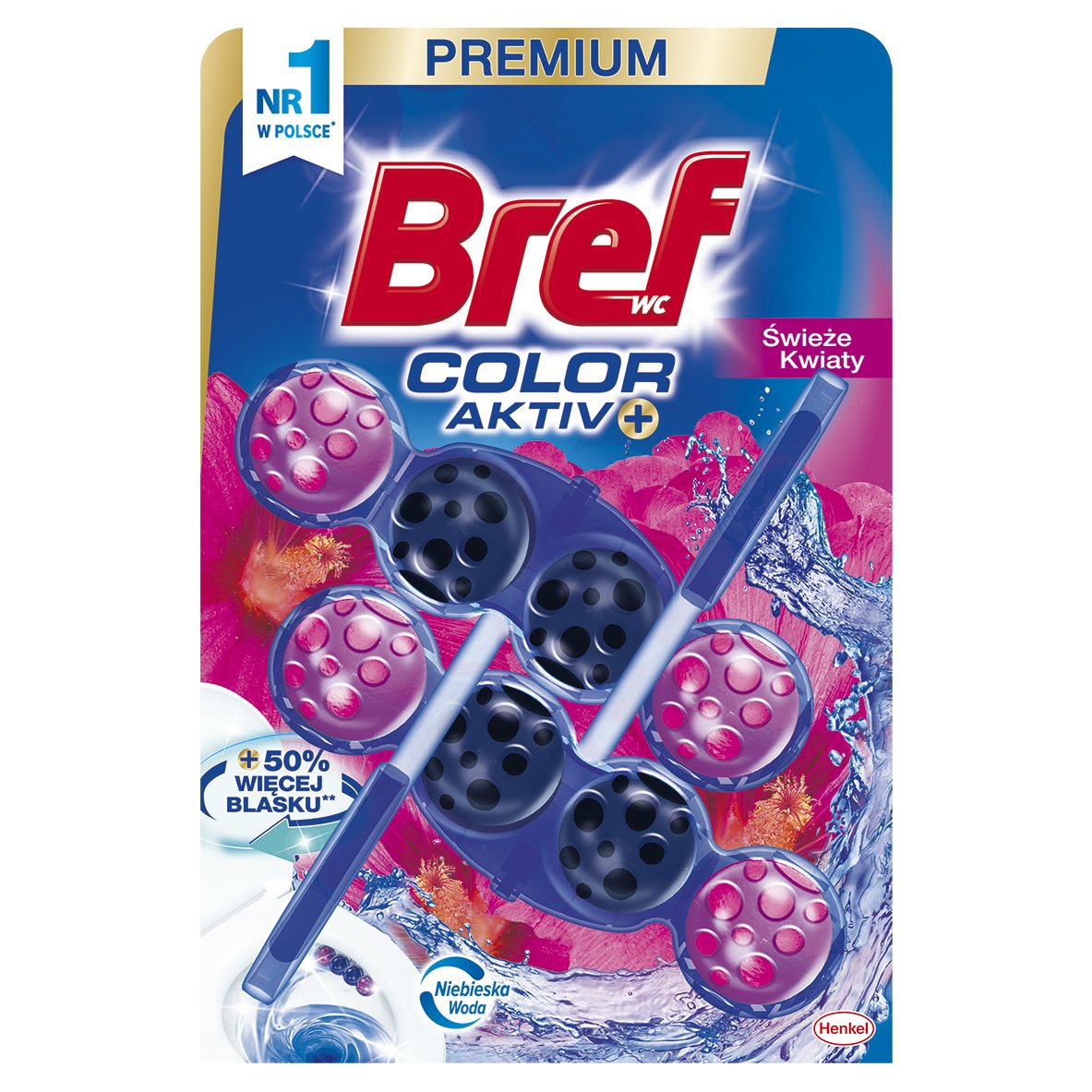 Bref Blue Active Kulki do WC Fresh Flowers 2 x 50 g