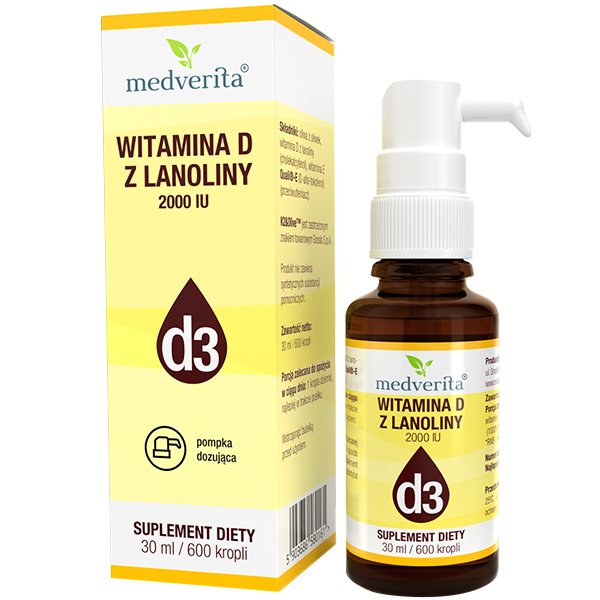 MEDVERITA Medverita Witamina D3 30 ml 600 kropli MV161