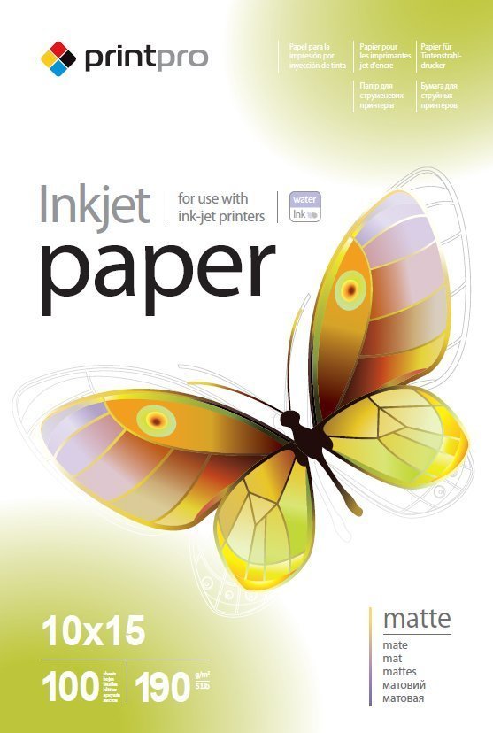 PrintPro Papier Fotograficzny Matowy 10x15 190g 100 szt (PME1901004R)