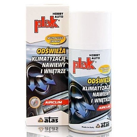 PLAK Środek do odświeżania klimatyzacji nawiewów i wnętrza pojazdu Plak Air Clim waniliowy 150 ml C15-3154