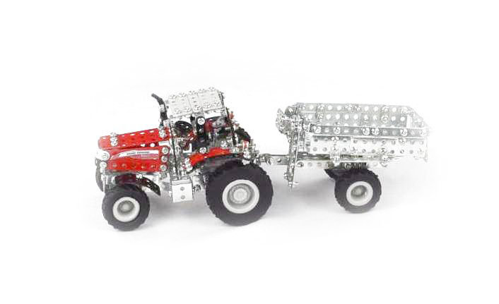 TRONICO 09540 - Traktor MASSEY FERGUSON MF-7600 z przyczepą