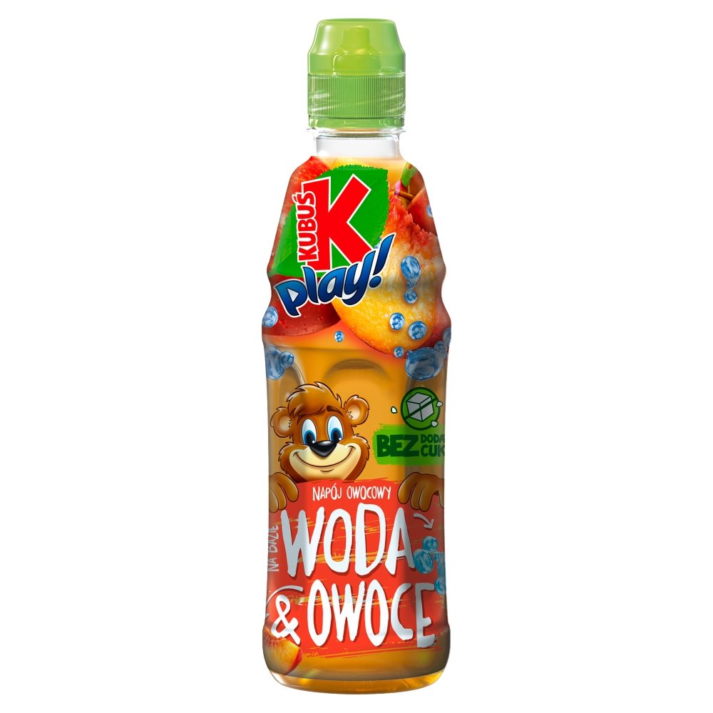 Tymbark Napój Kubuś play! woda&owoce jabłko + brzoskwinia 400 ml